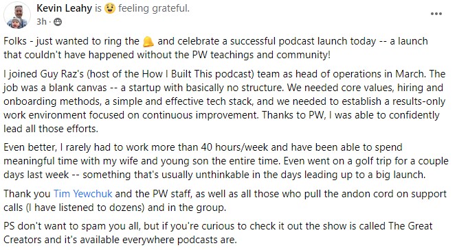 Client win: Kevin Leahy